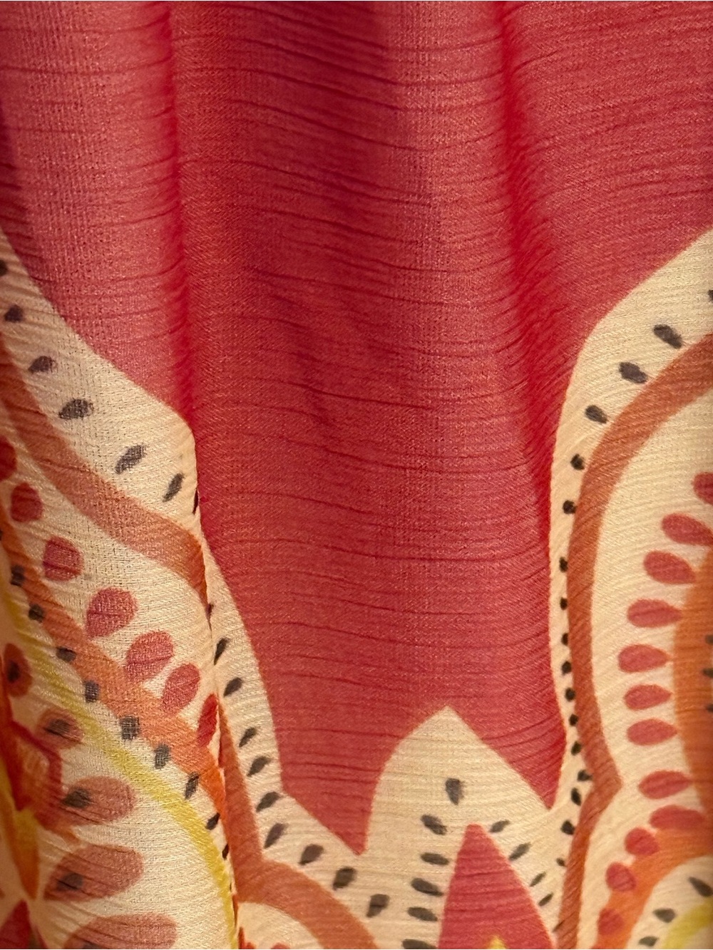 She's Cool Rust and Cream Paisley Tiered Maxi Dress - Picture 7 of 11